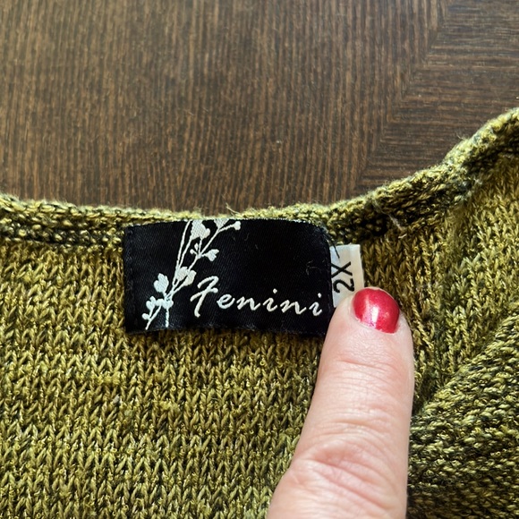 🤩Green lightweight sweater Tank Top 2X - Picture 3 of 6